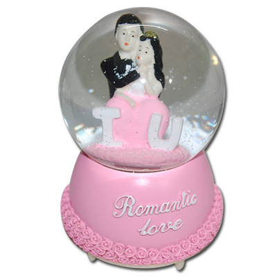 "Valentine Globe with Music-246-001(pink color) - Click here to View more details about this Product